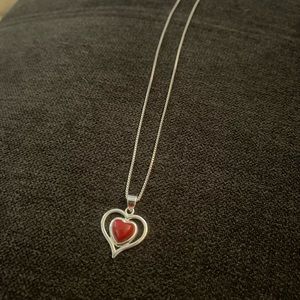 Sterling silver heart necklace